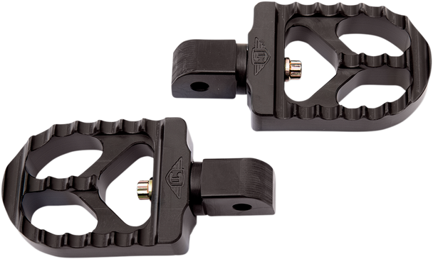 Joker Machine 08-57-7B Serrated Foot Pegs - Black - Short