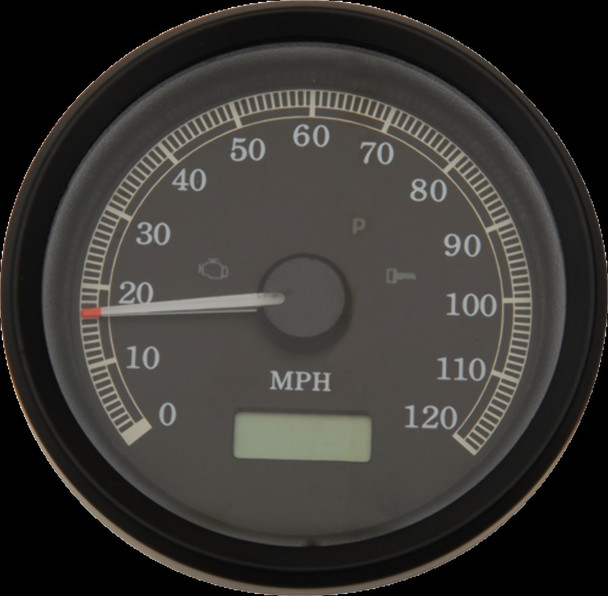Drag Black Electronic Analog Speedometer Speedo for Harley Dyna Sportster