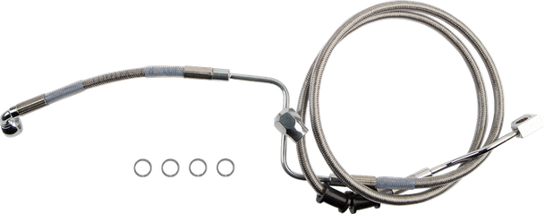 Drag Specialties 1741-6346 Brake Line - Rear - Stainless Steel