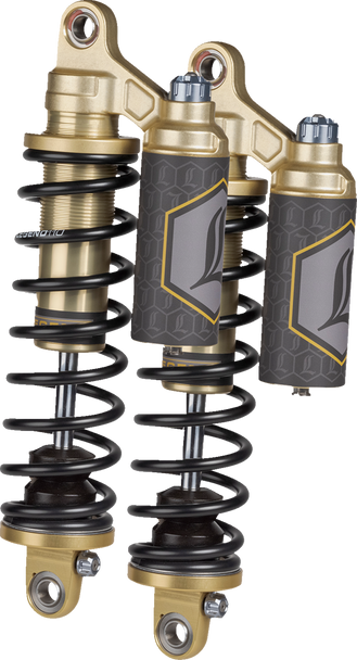 Legend Suspension 1310-1917 Revo Arc Piggyback Shocks - Gold - 99-17 Dyna