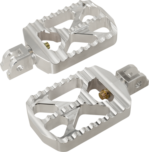 Joker Machine 08-646-6 Bear Claw Foot Pegs - Silver - for Harley-Davidson