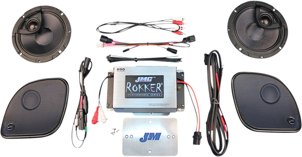 J & M RPKT-200HR15 200 W Amplifier/Speaker Kit - for Harley Davidson