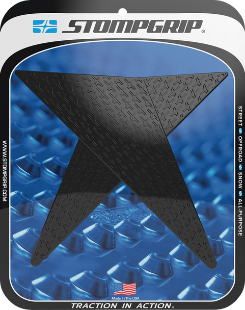 Stompgrip 55-14-0156B Tank Grips - Icon - Black - for Honda - Gl 18-25
