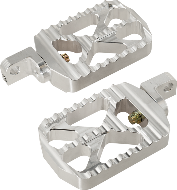 Joker Machine 08-646-3 Bear Claw Foot Pegs - Silver - for Harley-Davidson