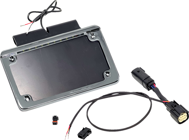 Namz NIBTH-C03 Saddlebag Tag Holder w/ Illuminated License Plate Frame - 14 Flht