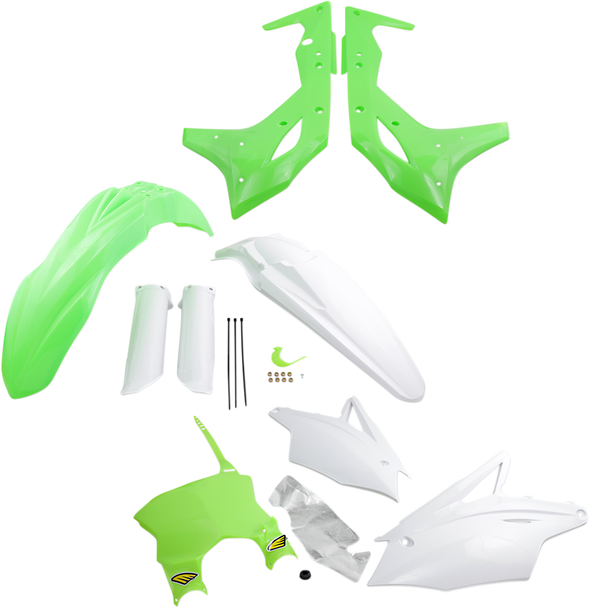 Cycra 1CYC-9319-72F Body Kit - Fluorescent Green/White - for Kawasaki - Kx