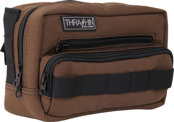 Thrashin Supply CO. THB-0009 Handlebar Bag Plus - Brown