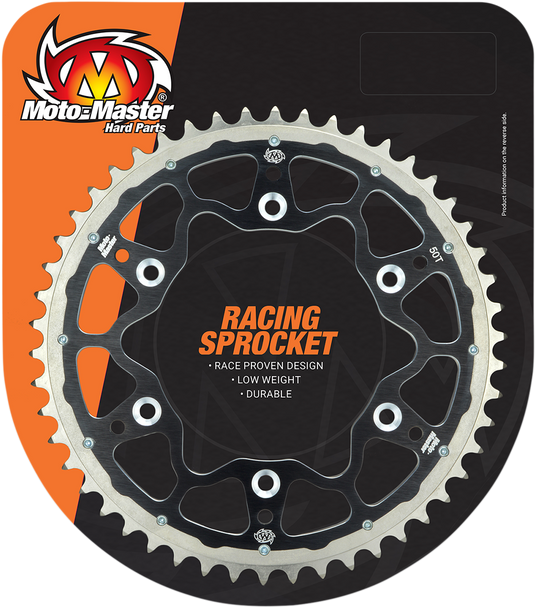 MOTO-MASTER 620073250 Fusion Series Dual Ring Rear Sprocket - 50 Tooth - Black