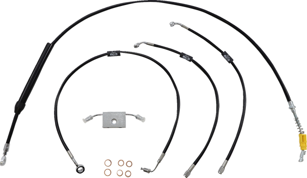 La Choppers LA-8157KT-13B Standard Black Vinyl Handlebar Cable/Brake Line Kit