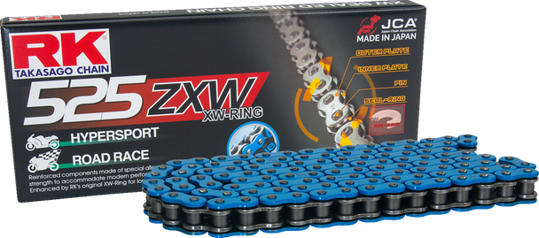 RK BB525ZXW-150 525 Zxw - Drive Chain - 150 Links - Blue