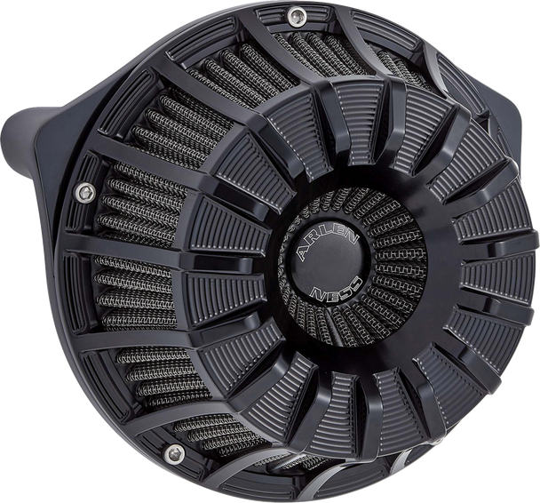 Arlen Ness 600-223 Inverted Series Air Cleaner Kit - 15-Spoke - All Black
