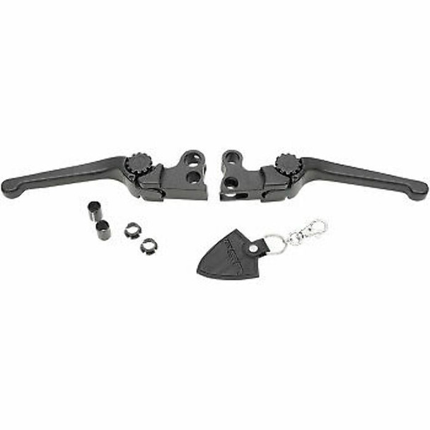 Powerstands Racing 12-00655-22 Black Anthem Lever Set for 14-20 XL Sportster