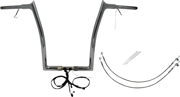 Fat Baggers Inc. 901916 Ez Install Wired 1-1/4" Pointed Top Handlebar Kit - 16"