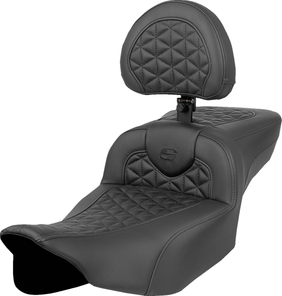 Saddlemen 823-07-211B0 RoadSofa Tri Gripper Seat - Ext Reach - FLH/FLT 23-24