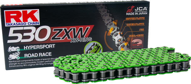 RK MM530ZXW-170 530 Zxw - Drive Chain - 170 Links - Green