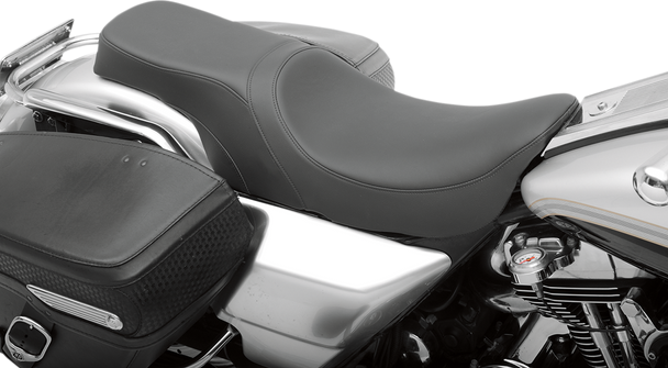 Drag 0801-0367 Leather Low Profile Smooth Two Up Seat for 97-07 Harley Touring
