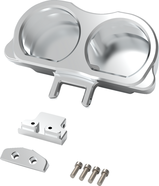 LA Choppers LA-7397-03R Gauge Mount - Dual - Raw - Flt