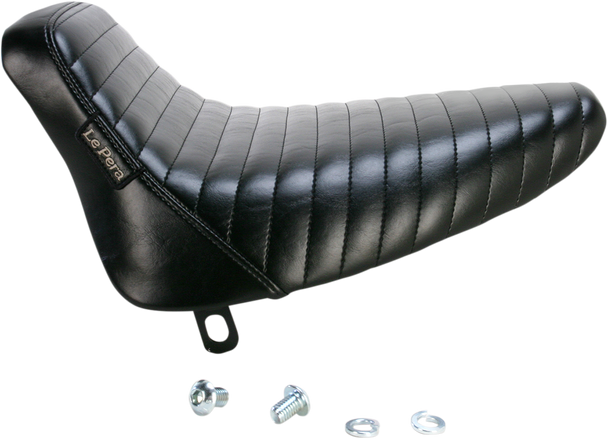 Le Pera LN-007PT Bare Bones Solo Seat - Pleated-  for Harley 84-99 Softail