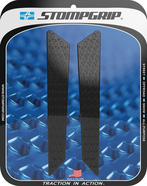 Stompgrip 55-14-0208B Tank Grips - Icon - Black - for Triumph - Tiger 22-25
