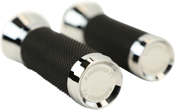 La Choppers La-7492-00 Grips - TBW - Chrome