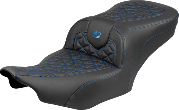 Saddlemen 823-07-21001 Roadsofa Seat - w/o Backrest - Blue Stch - FLH/FLT 23-25