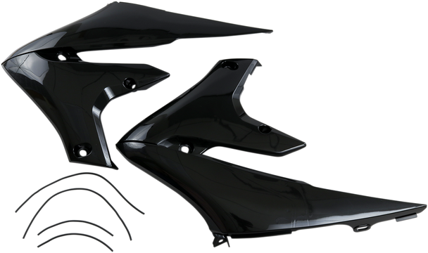 Ufo YA04858-001 Radiator Shrouds - Black