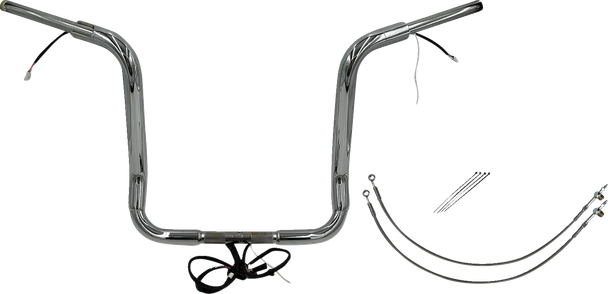 Fat Baggers Inc. 802516 Ez Install Wired 1-1/2" Round Top Handlebar Kit - 16"