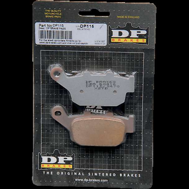 DP BRAKES DP115 PAD  BUE/HON REAR
