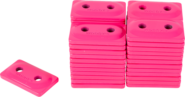 WOODY'S ADD2-3820-B Support Plates - Double Digger - Pink - 48 Pack