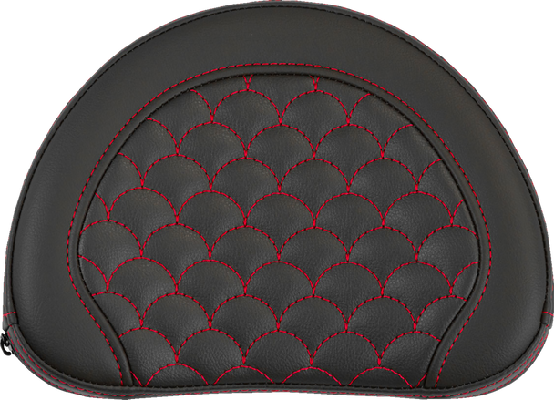 Saddlemen 051320904 Contoured Sissy Bar Pad - Dragon Scale - Red Stitch