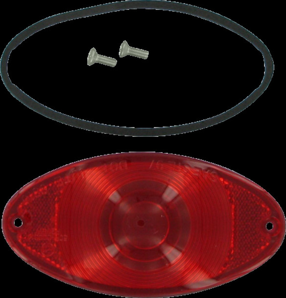 DRAG SPECIALTIES 2010-0222 LENS  CATEYE RED