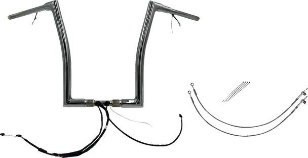 Fat Baggers Inc. 602316 Ez Install Wired 1-1/2" Flat Top Handlebar Kit - 16"