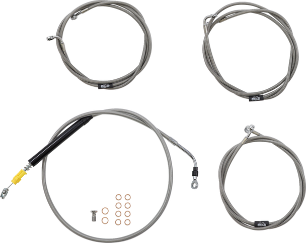 La Choppers LA-8056KT-19 Standard Stainless Braided Handlebar Cable/Brake Line