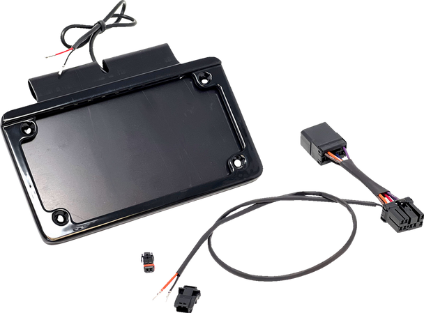 Namz NIBTH-B01 Saddlebag Tag Holder w/ Illuminated License Plate Frame - 97 Flhr