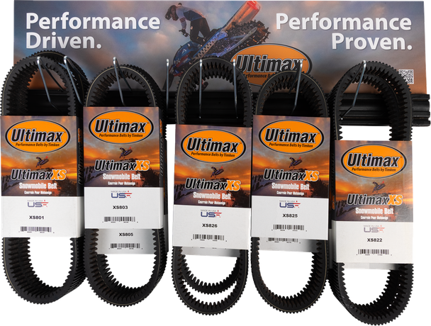 Ultimax 190058470 Repl Drive Belts - 10 Pack - for Snowmobile Applications