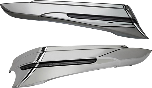 Ciro 40110 Saddlebag Extensions - '14-'21 - Chrome