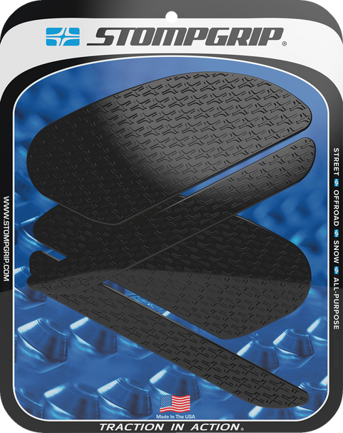 Stompgrip 55-14-0108B Tank Grips - Icon - Black - for Kawasaki - Ninja 15-25