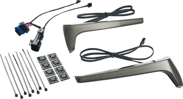 Ciro 4R100 Saddlebag Lights - Smoke Lens - Red Turn Signal - fits Indian