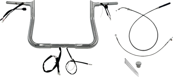 Fat Baggers Inc. 949011 1-1/4" Ez Install Pointed Top Handlebar - 11" - Chrome