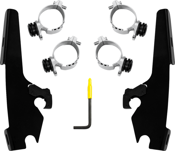 Memphis Shades MEB2074 Fats/Slim/Sportshield Mounting Kit - Black - Chief