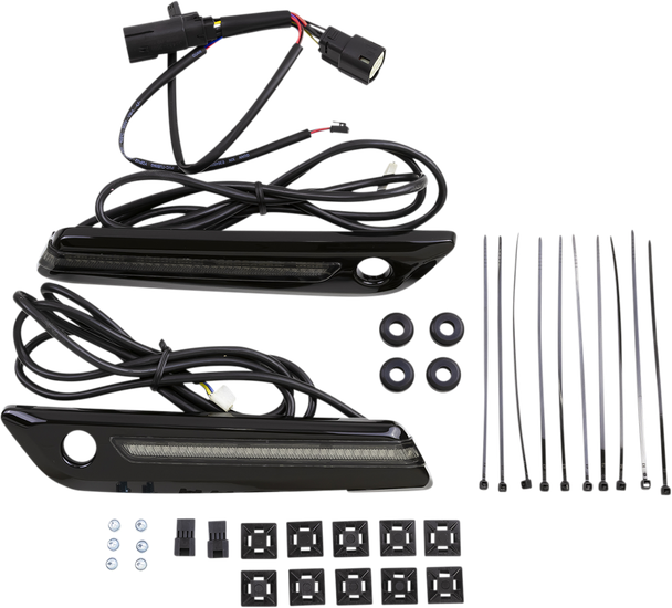 Ciro 40071 Hinge Covers - Smoke Lens - Black