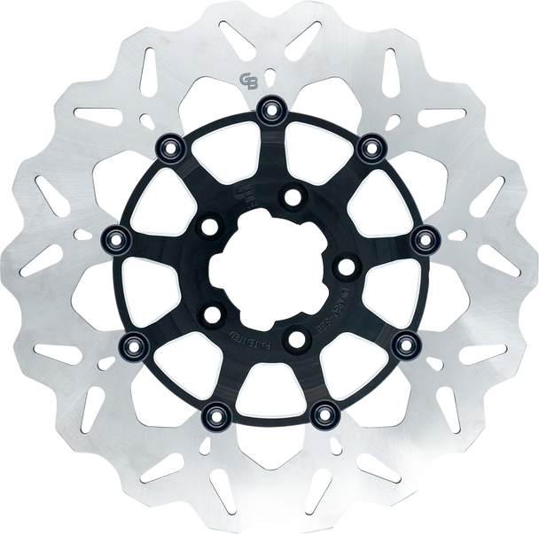 Gbrakes GBDU008 Wave Brake Rotor - Front - 12-1/2" - Machined Black