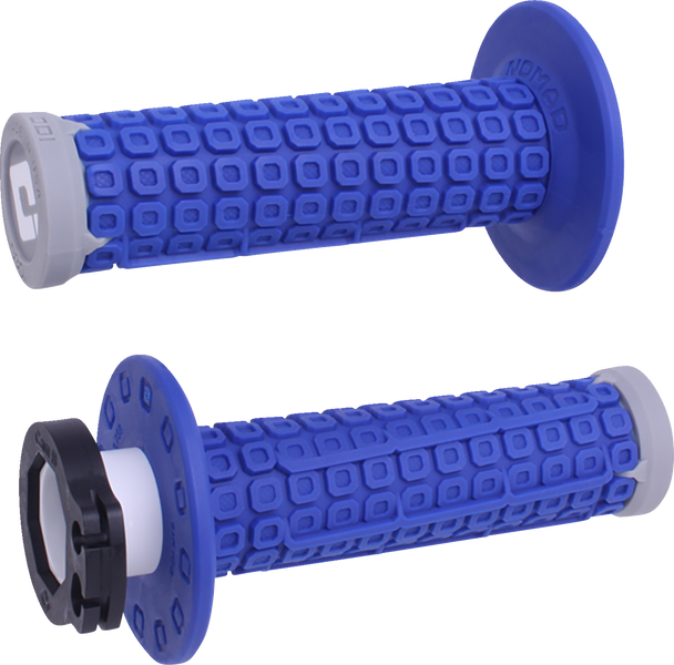 Odi H36NDUG Nomad Lock-On Grips - Off-Road - Blue/Gray