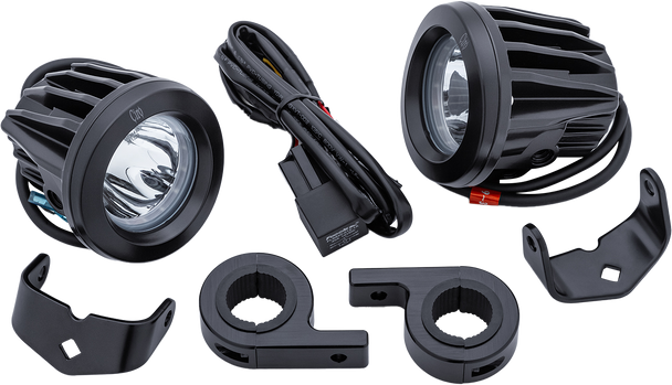 Ciro 45019 Spotlight w/ Engine Guard Mount - Black