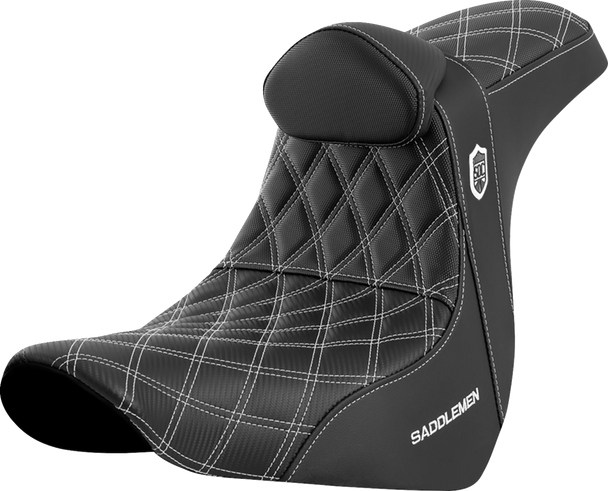 Saddlemen SC81829WHIRT Pro Series SDC Perf Seat - w/ Backrest - FL/FX 18-23