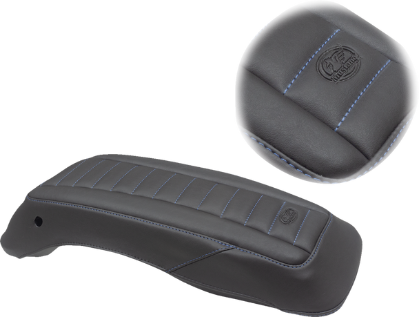 Mustang 77640SB Saddlebag Lid Covers - Black/Blue - FL 14-24