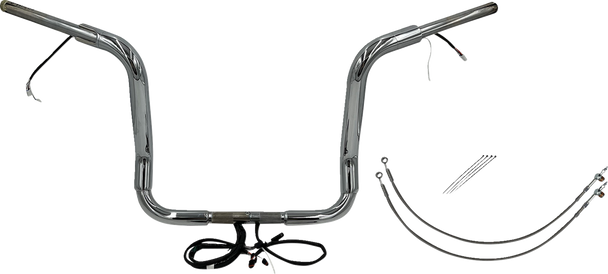 Fat Baggers Inc. 802514 Ez Install Wired 1-1/2" Round Top Handlebar Kit - 14"