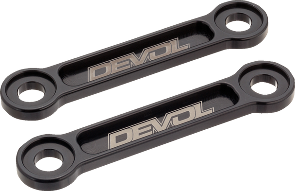 Devol 0115-2301 Lowering Link - Lowers 1.00" - Black - for Kawasaki