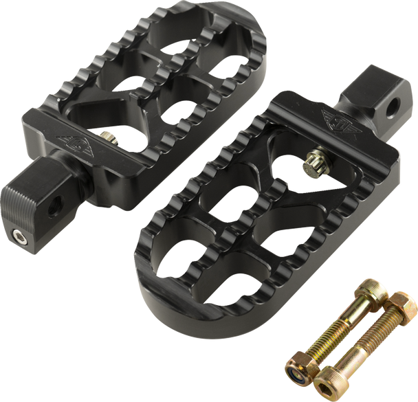 Joker Machine 08-56-8B Serrated Foot Pegs - Black - Long