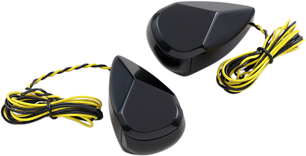Alloy Art MRL-1B Turn Signal - Black - Smoke/Amber